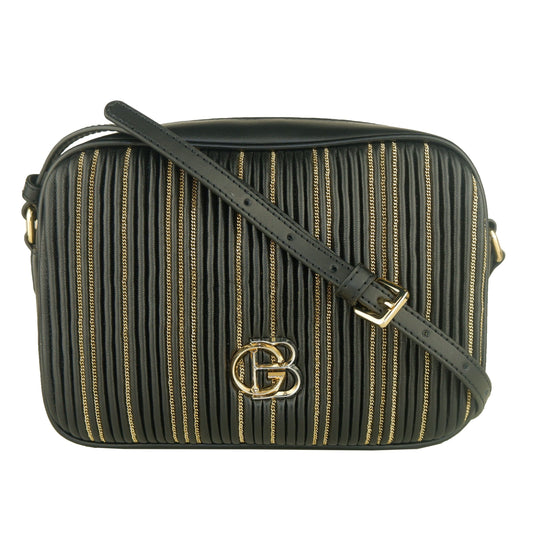 Baldinini Elegant Black Crossbody Leather Bag