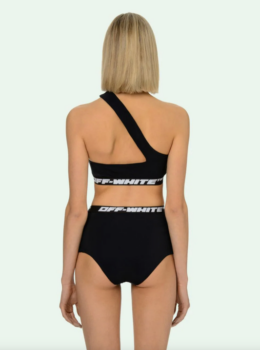 Off-White Chic Black Shoulder Bikini - Italian Craftsmanship