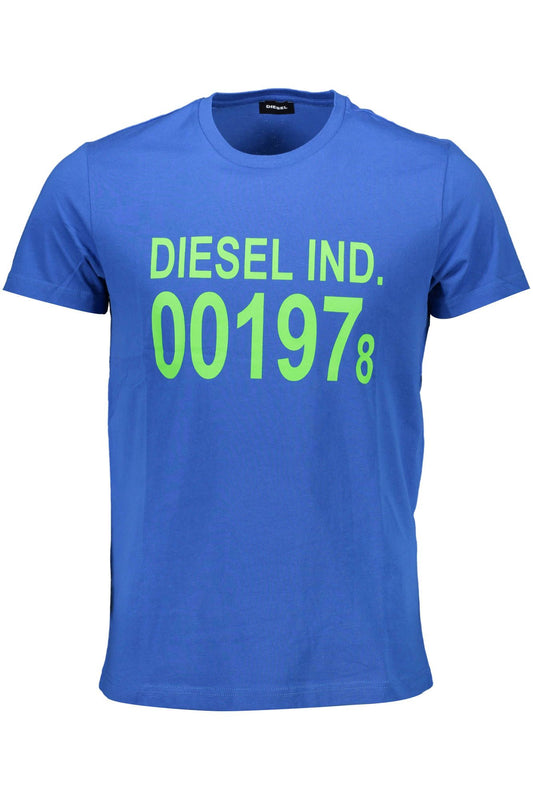 Diesel Elevated Blue Crew Neck Cotton Tee