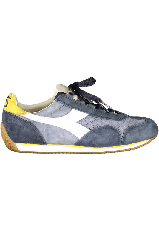 Diadora Blue Contrast Sole Lace-Up Sneakers