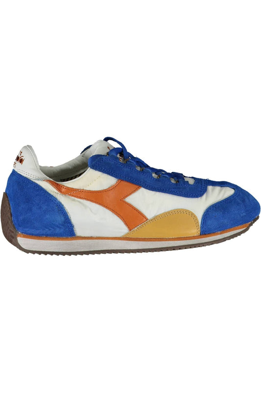 Diadora Chic Blue Lace-Up Sneakers with Contrast Detailing