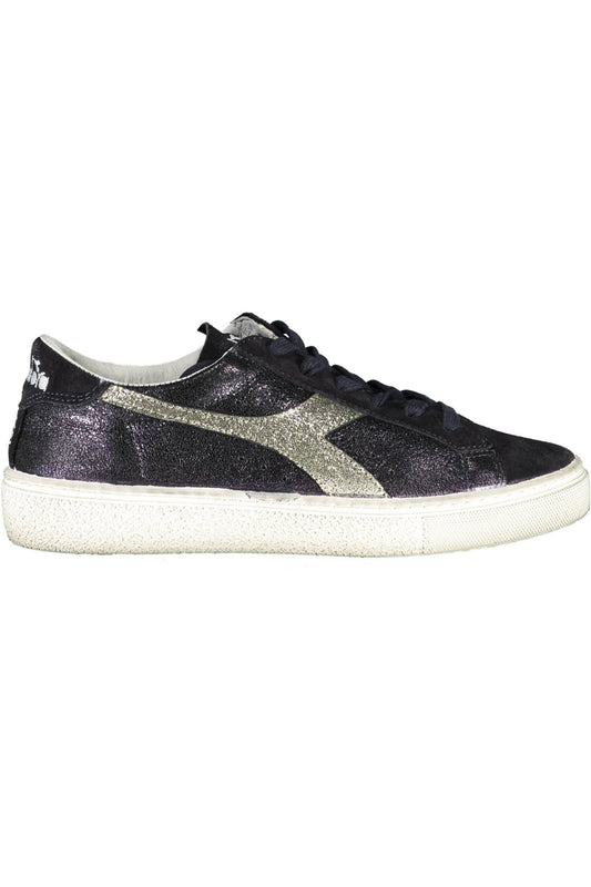 Diadora Chic Black Lace-Up Sporty Sneakers