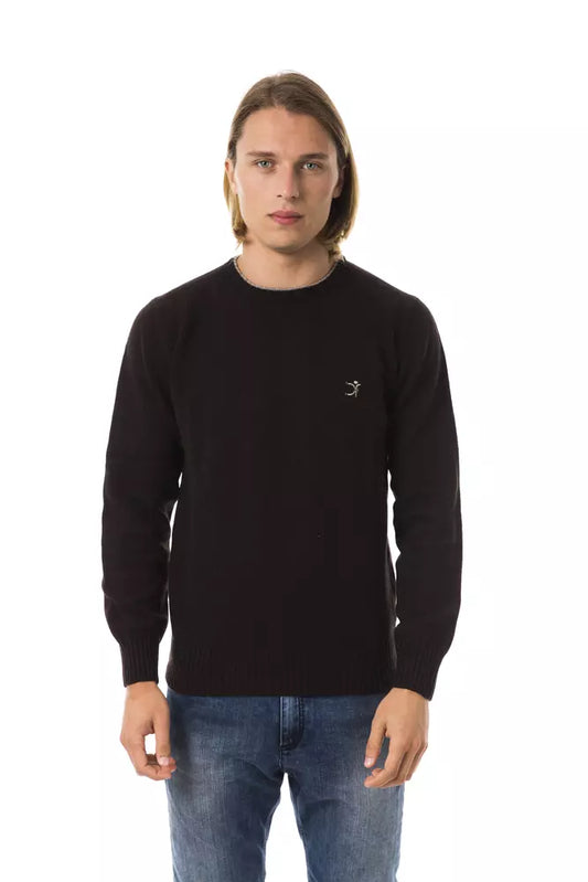 Uominitaliani Brown Wool Men Sweater