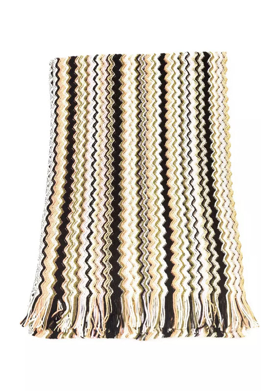 Missoni Chic Geometric Multicolor Fringed Scarf