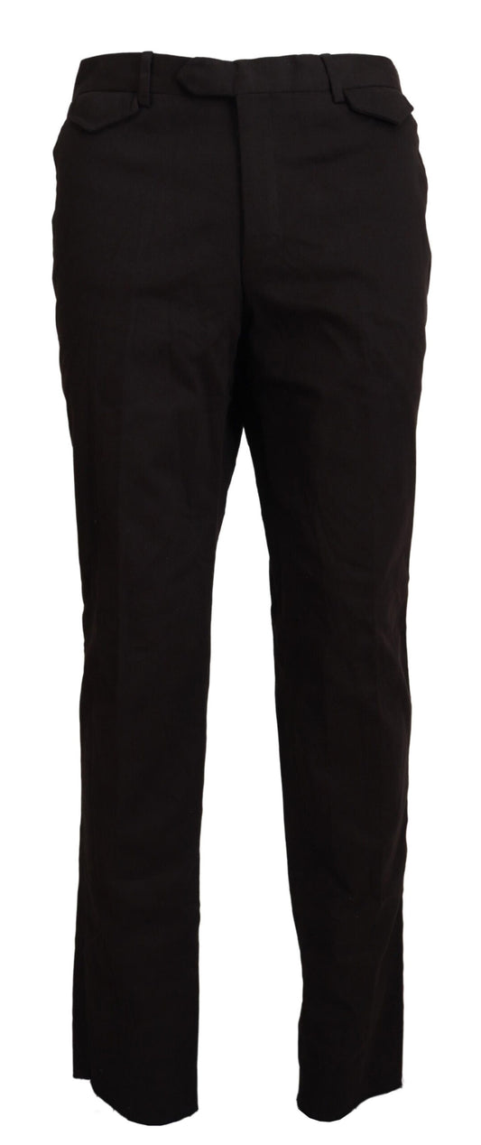 BENCIVENGA Elegant Brown Cotton Pants for Sophisticated Style