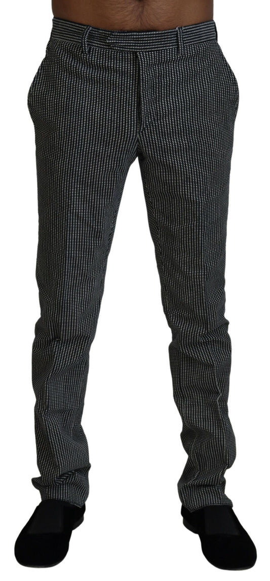 BENCIVENGA Elegant Black Patterned Men's Dress Pants