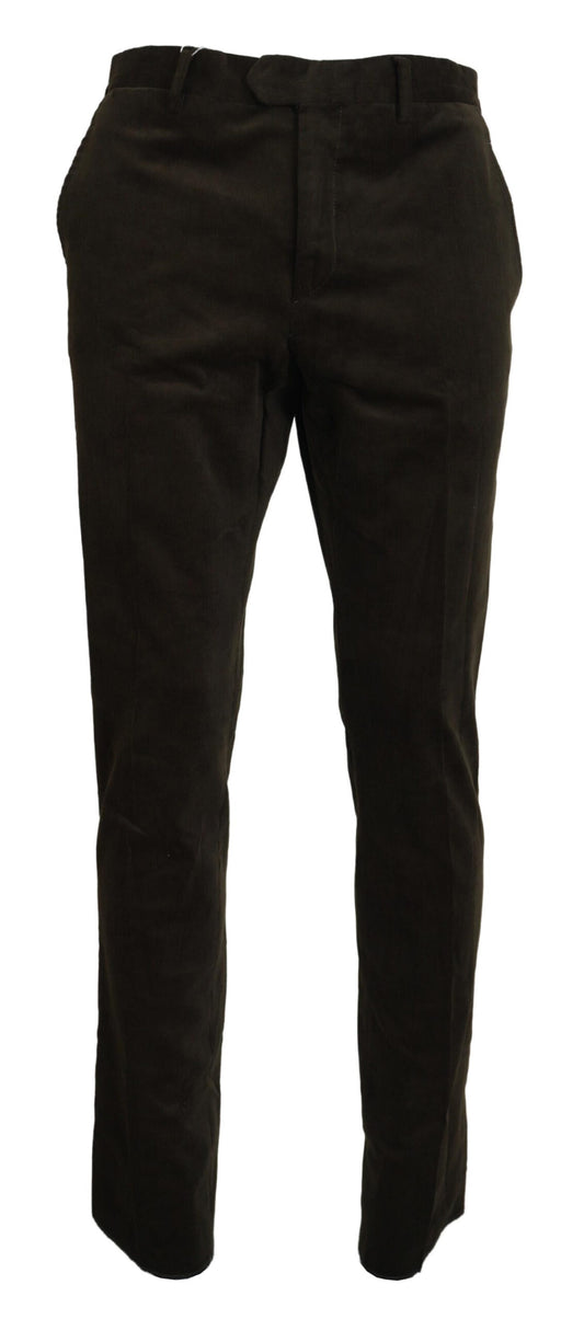 BENCIVENGA Chic Tapered Green Cotton Pants