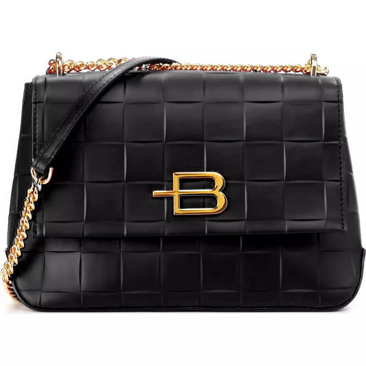 Baldinini Elegant Calfskin Shoulder Bag with Chain Strap