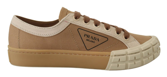 Prada Elegant Bicol Gabardine Sneakers