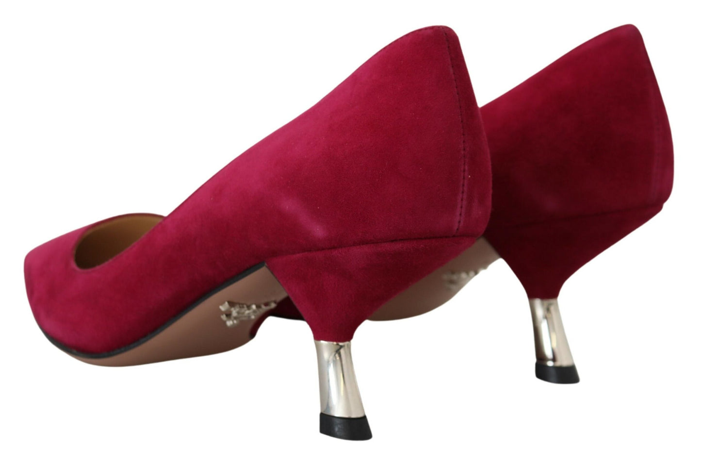 Prada Elegant Dark Pink Suede Heels Pumps