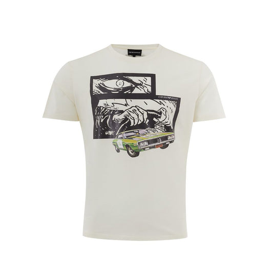 Emporio Armani Beige Cotton Classic Tee