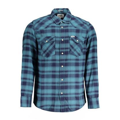 Wrangler Blue Cotton Shirt