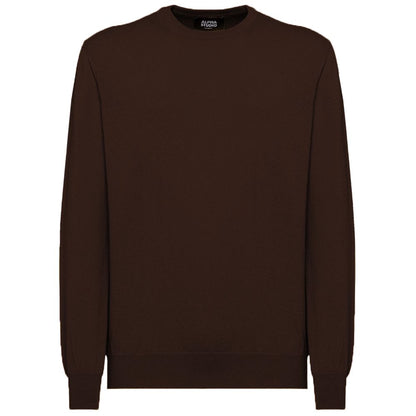 Alpha Studio Brown Wool Vergine Sweater