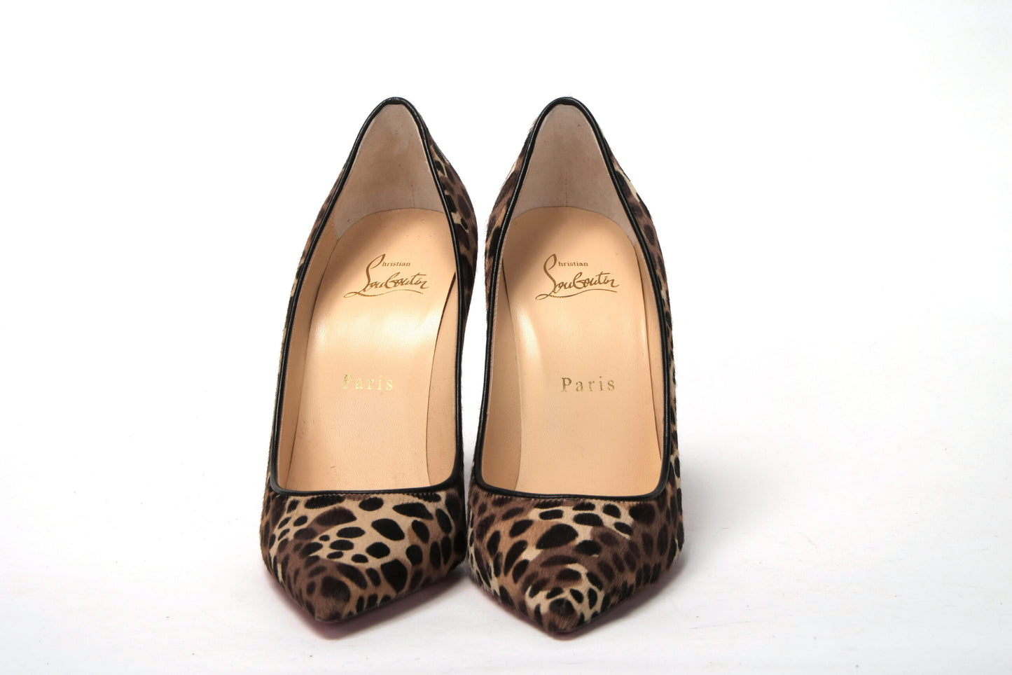 Christian Louboutin Leopard Kate 100 Pony Heels